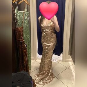 Gold prom/bridesmaid dress